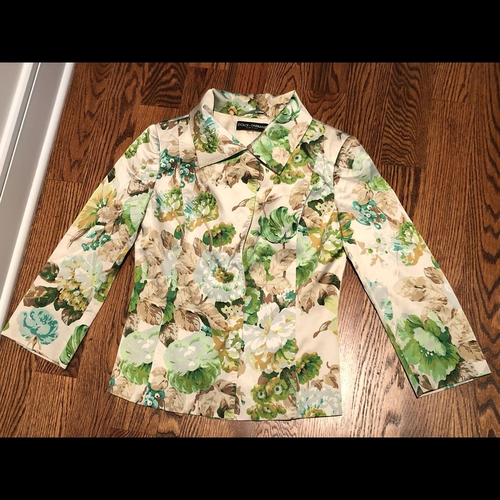 Out of stock D&G Floral Print Silk Jacket 40IT